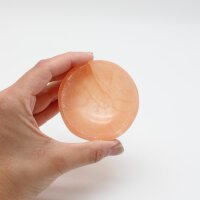 Schale Selenit orange, rund, Durchm. ca. 6 - 6,5 cm