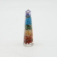 Obelisk 7 Chakra Orgonit mit Chakra Graur