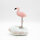 Flamingo aus Rosenquarz, Base Calcit