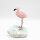 Flamingo aus Rosenquarz, Base Calcit