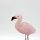 Flamingo aus Rosenquarz, Base Calcit