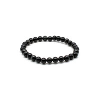 Armband Obsidian schwarz Kugeln 6 - 7 mm