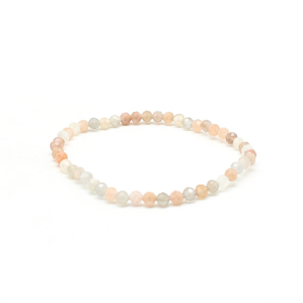 Armband Mondstein mix 4 mm facettiert
