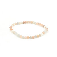 Armband Mondstein mix 4 mm facettiert
