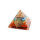 Pyramide Chakra Orgonit  7 x 7 cm mit Gravur Blume des Lebens