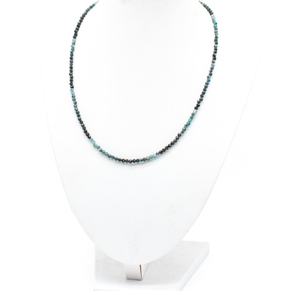 Kette Turmalin blau 2 mm, facettiert