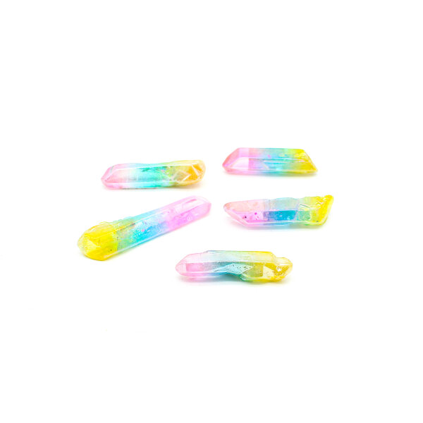 Spitzen Aura Quarz Regenbogen, verschiedene Größen