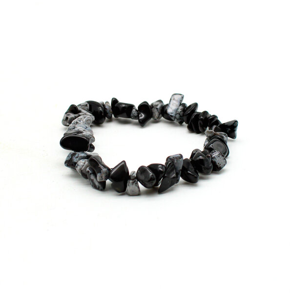Armband Schneeflocken Obsidian Splitter