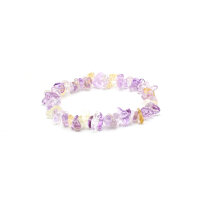 Armband Amethyst mit Citrin Splitter
