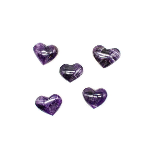Herzen Amethyst poliert, verschiedene Größen