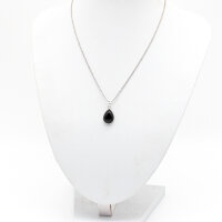 Anhänger Turmalin schwarz poliert, Tropfenform,...