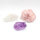 Bergkristall, Rosenquarz und Amethst roh 3er Set