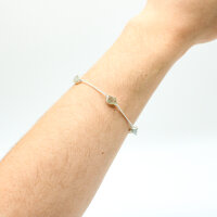 Armband Silber 925er mit Aquamarin roh