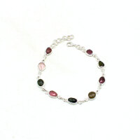 Armband Silber 925er mit Turmalin mix facettiert