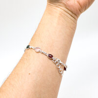 Armband Silber 925er mit Turmalin mix facettiert
