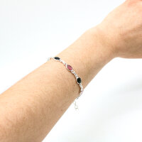Armband Silber 925er mit Turmalin mix facettiert