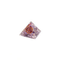 Pyramide Amethyst Orgonit 3 x 3 cm mit Kupferspirale