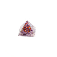 Pyramide Amethyst Orgonit 3 x 3 cm mit Kupferspirale