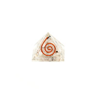 Pyramide Mondstein Orgonit 3 x 3 cm miit Kupferspirale