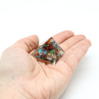 Pyramide Chakra Orgonit 3 x 3 cm mit Kupferspirale