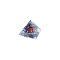Pyramide Lapis Lazuli Orgonit 3 x 3 cm mit Kupferspirale