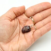 Anhänger Granat Trommelstein mit Stiftöse