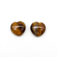 Herz Tigerauge 30 mm x 30 mm