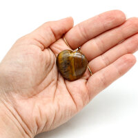 Herz Tigerauge 30 mm x 30 mm
