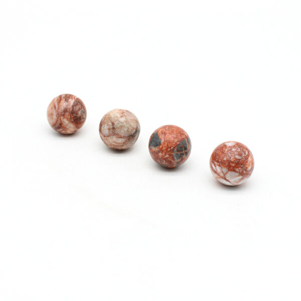 Kugel 20 mm ungebohrt Jaspis weiß - rot