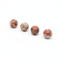 Kugel 20 mm ungebohrt Jaspis weiß - rot