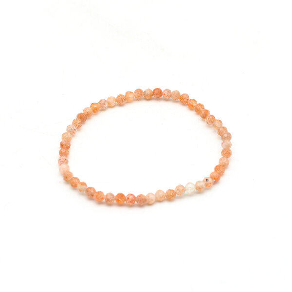 Armband Mondstein orange 4 mm facettiert