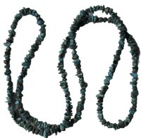 Kette Türkis Splitter, 90 cm, endlos, 10er Pack