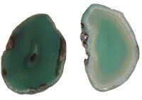 Green Dyed Agate Slices, Size 00, Pack of 10
