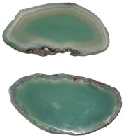 Green Dyed Agate Slices, Size 00, Pack of 10