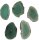 Green Dyed Agate Slices, Size 00, Pack of 10