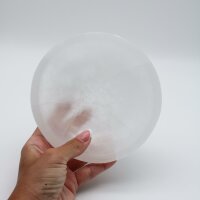 Schale Selenit  rund, Durchmesser 13 cm - 14 cm
