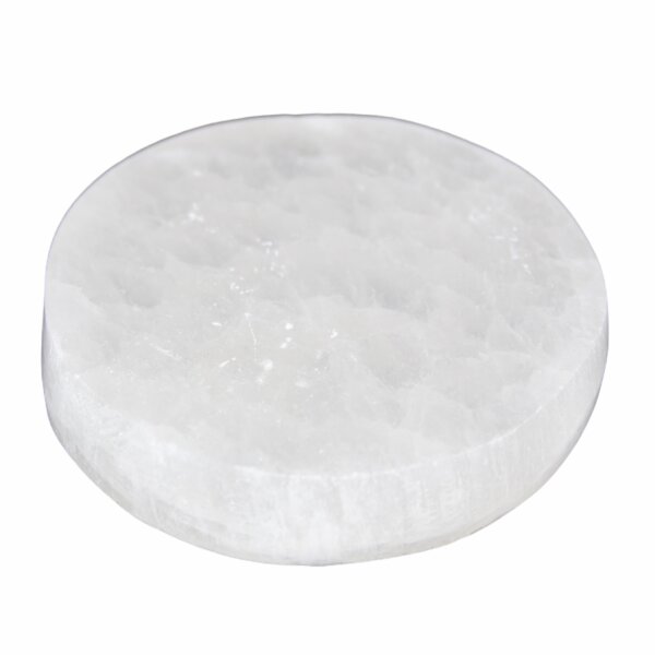 Untersetzer Selenit rund, Durchm. 6 cm