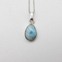 Anhänger Larimar in 925er Silber gefasst, oval