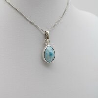 Anhänger Larimar in 925er Silber gefasst, oval