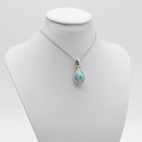 Anhänger Larimar in 925er Silber gefasst, oval